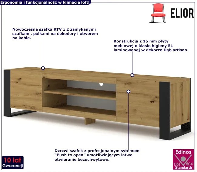 Szafka Na Tv Dąb Artisan D8-R81