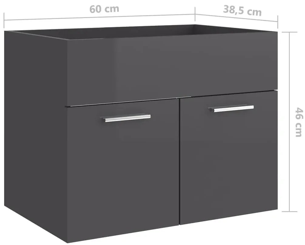 Nowoczesny czarny zestaw łazienkowy z umywalką 60 cm - Tito 5X