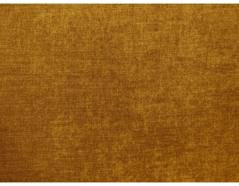 Tapicerowane łóżko dwuosobowe w kolorze ochry ze schowkiem i stelażem 160x200 cm Louise – Bobochic Paris
