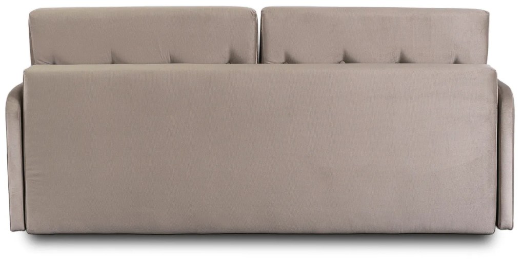 Sofa Rozkładana z Funkcją Spania VIVO Dwuosobowa Beżowa Glamour do Salonu