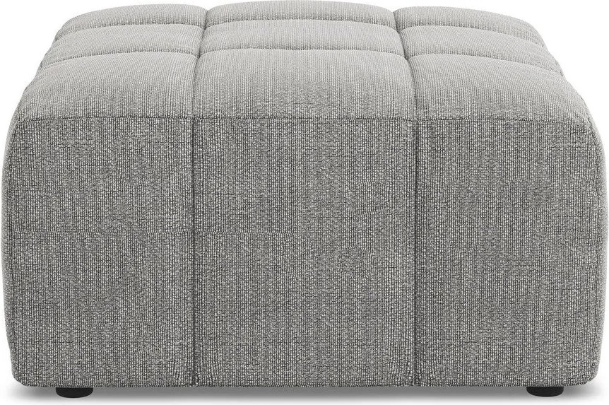 Szary podnóżek z materiału bouclé Aloha – Makamii