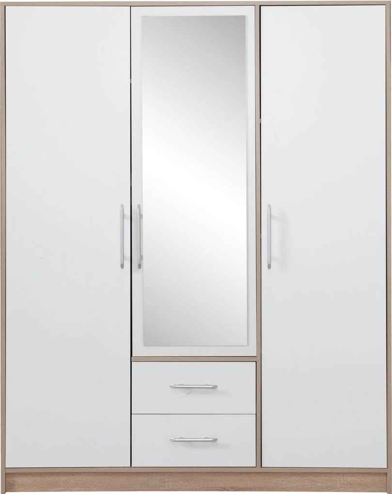 Szafa VANO - Biały / Z lustrem / 150 cm