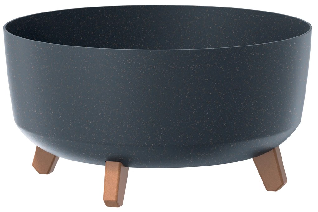 Donica ogrodowa okrągła Gracia Low Eco 40 cm antracyt PROSPERPLAST