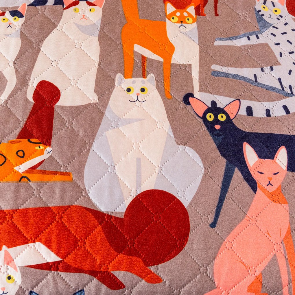 Narzuta na łóżko CATMOSPHERE, kolorowa Rozmiar: 170 x 210 cm