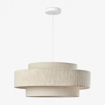 Lampa Sufitowa Wisząca Lumira Ø55 Cm & Gardenia Biel - Nature - Sklum