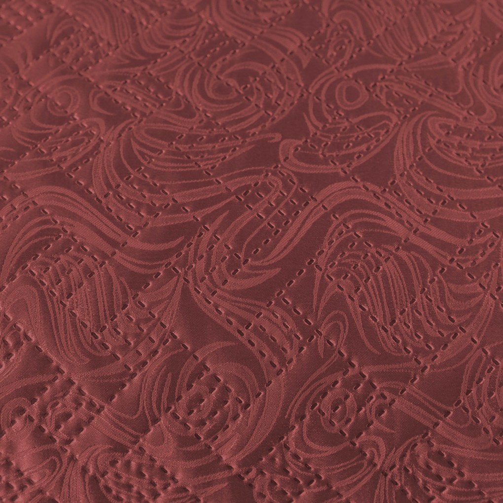 Narzuta na łóżko WICKER bordowy Rozmiar: 170 x 210 cm