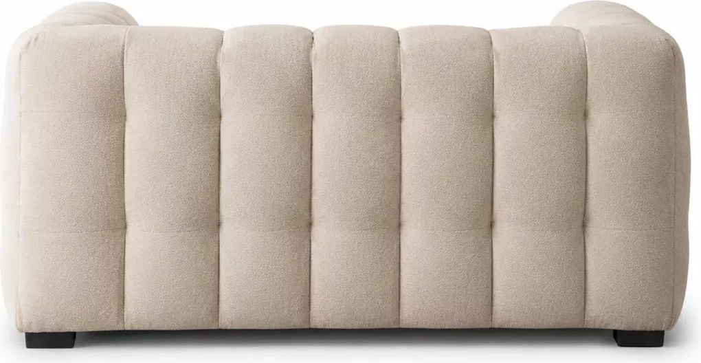 Kanapa dwuosobowa Droma kremowa – stylowa sofa z bawełnianym wypełnieniem