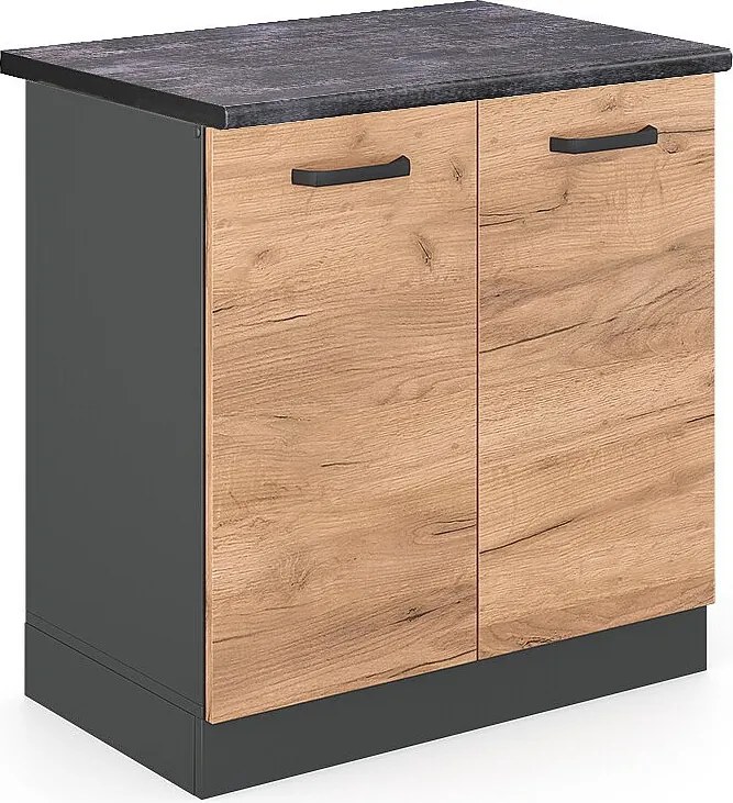 Szafka pod zlew złoty dąb energetyczny 80x60x81.6 r-line