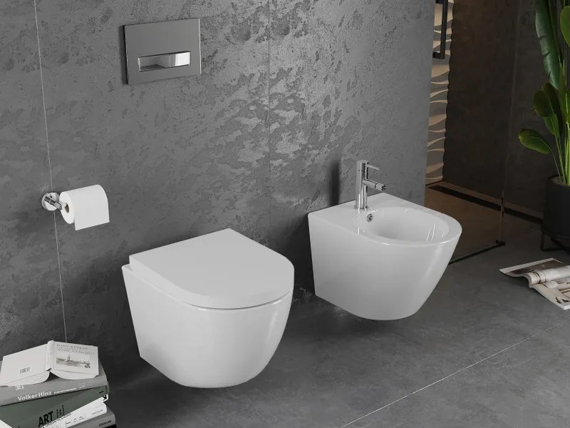 Mexen Lena miska wc Rimless z deską wolnoopadającą twarda, duroplast, biała połysk - 30220200