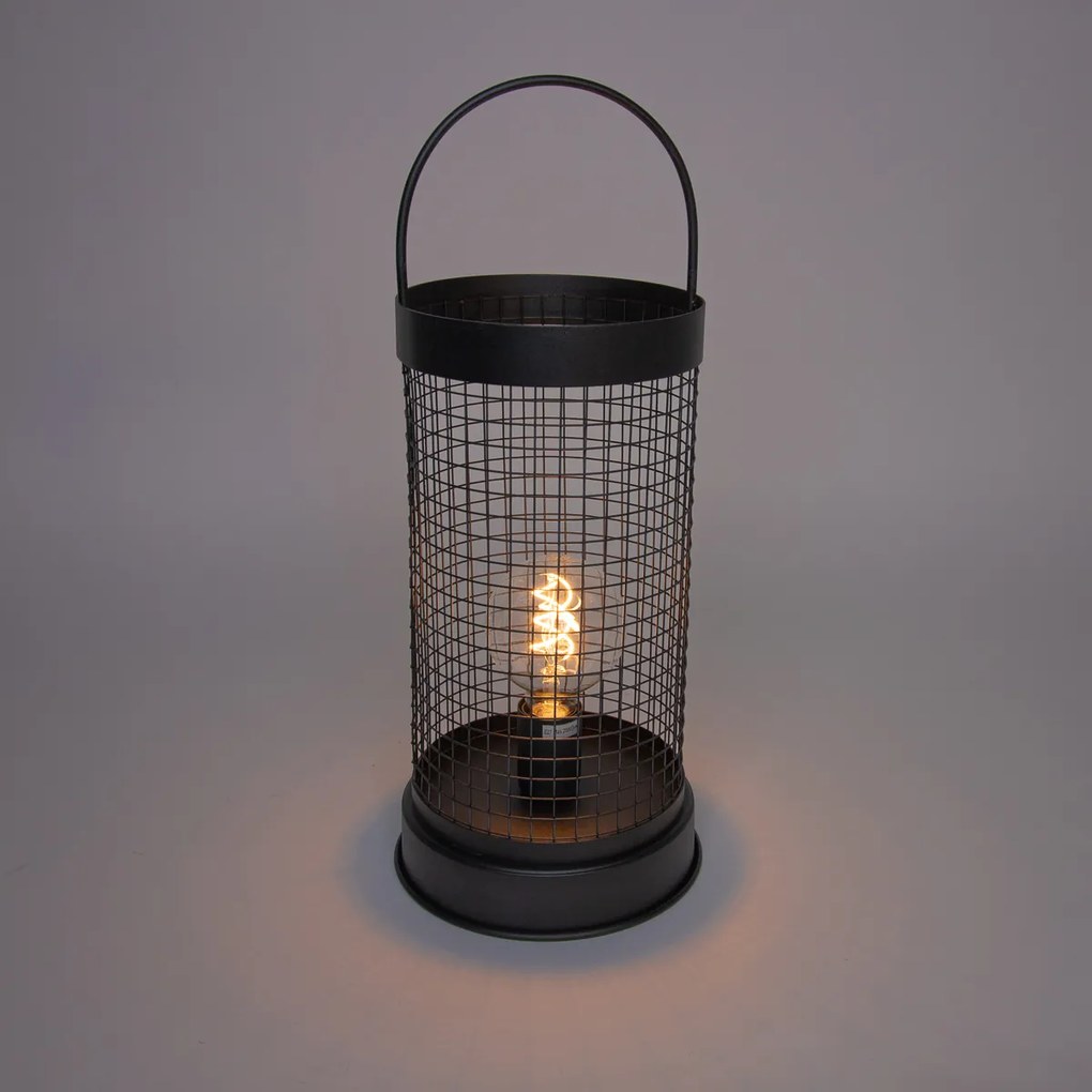 Nowoczesna lampa stołowa szara 52 cm - Horario