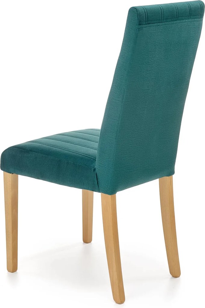 Velvetowe krzesło na nogach w kolorze dębu miodowego Diego 3