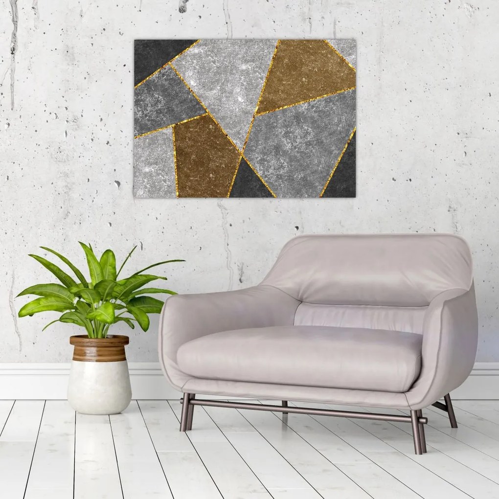 Obraz na szkle - Imitacja materiałów (70x50 cm)