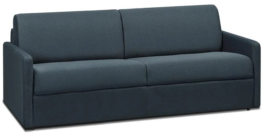 Kanapa 4-osobowa rozkładana typu expres z tkaniny CALIFE - Niebieski ciemny - Miejsce do spania 160 cm - Materac 18 cm