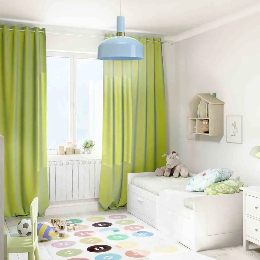 Lampa wisząca MALMO BLUE 1xE27, niebieska, pojedyncza,