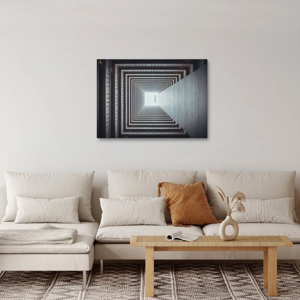Obraz - Widok z wnętrza budynku (70x50 cm)