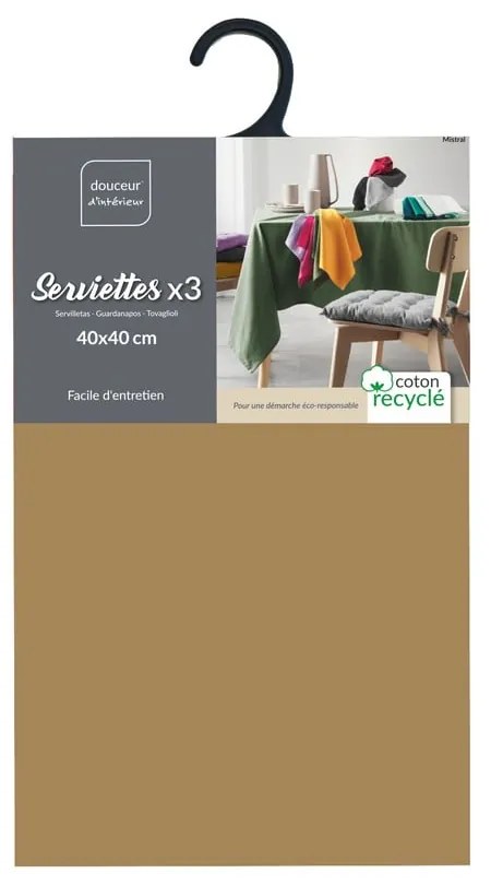Serwetki zestaw 3 szt. 40x40 cm Mistral – douceur d'intérieur
