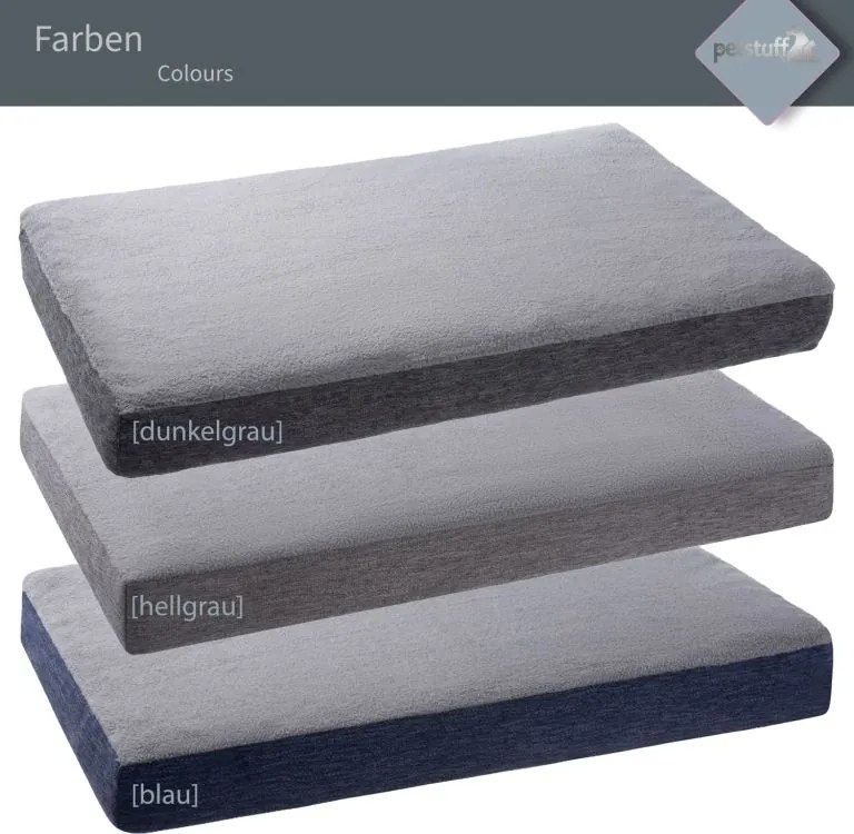 Poduszka dla psa rozmiar S, 79 x 60 x 10 cm, jasnoszara