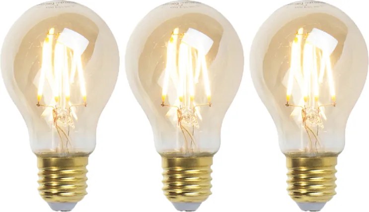 Zestaw 3 żarówek LED E27 z możliwością ściemniania Goldline 5W 380lm 2200K