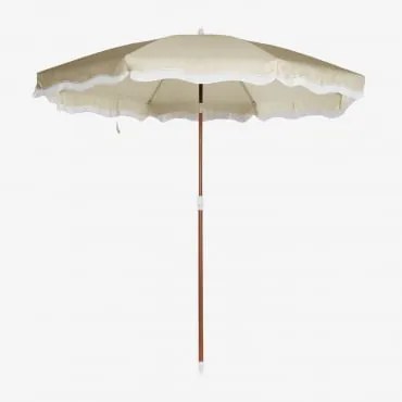 Parasol Jarko Ø230 Cm Z Tkaniny I Stali Kremowa - Sklum