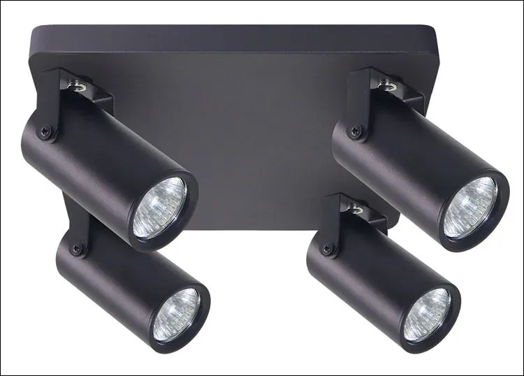 Czarna lampa sufitowa 4-punktowa loft - Z073 E0-K50