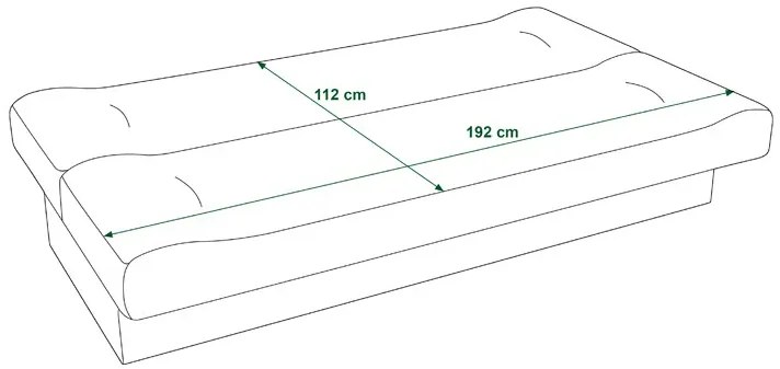 Czarna tapicerowana wersalka rozkładana G9-E84
