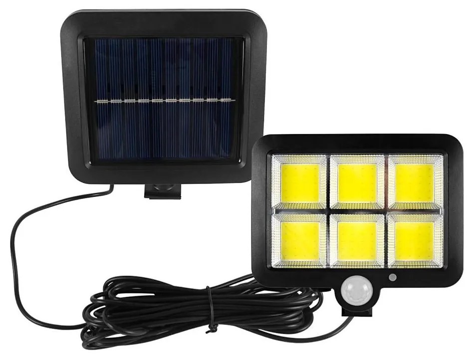 LED solarny reflektor z czujnikiem LED/1,5W/3,7V 6000K IP44 1200 mAh