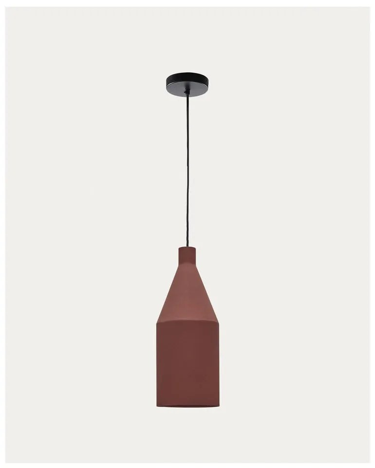 Lampa wisząca w kolorze terakoty z metalowym kloszem ø 15 cm Peralta – Kave Home