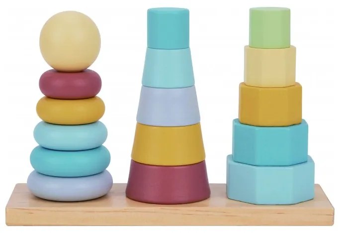Tooky toy trzy wieże układanka w stosy sorter montessori