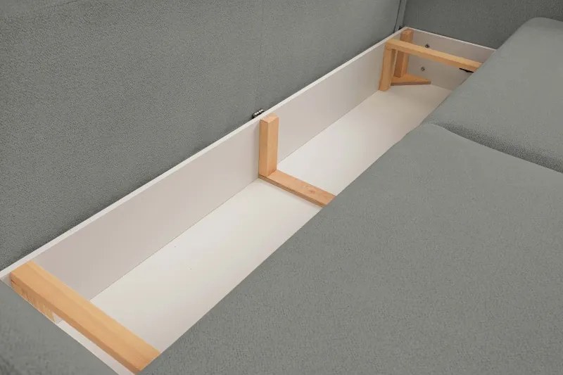 Sofa LOOP z funkcja spania i pojemnikiem CIEMNY SZARY RAVEN 07