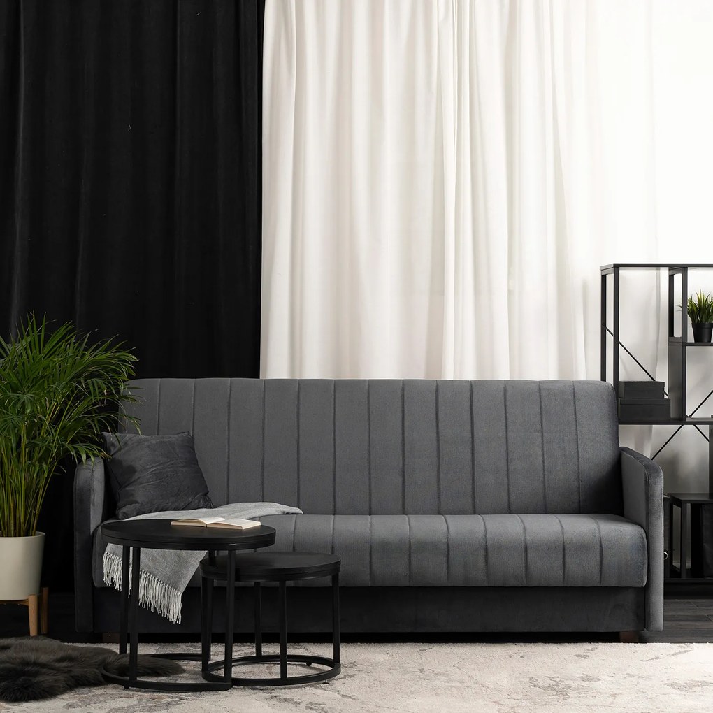 Zestaw Dwuosobowa Sofa PORTO i Fotel Wypoczynkowy PORTO Szary do Salonu Nowoczesny