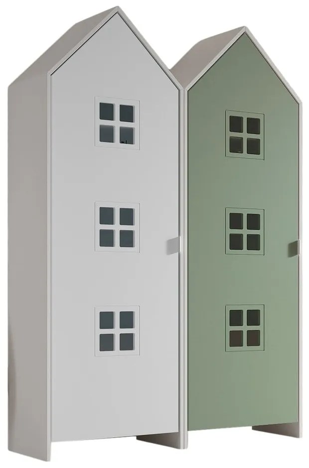 Biało-zielona szafa dziecięca 115x171,5 cm CASAMI BRUGES – Vipack