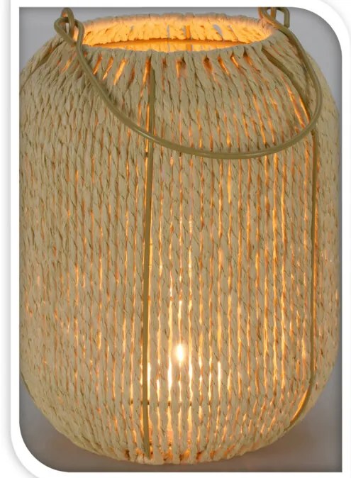 Latarnia pleciona z uchwytem, 22 cm