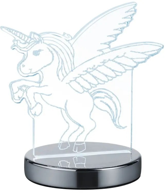 Lampa stołowa LED w kolorze błyszczącego srebra (wys. 17 cm) Karo – Reality