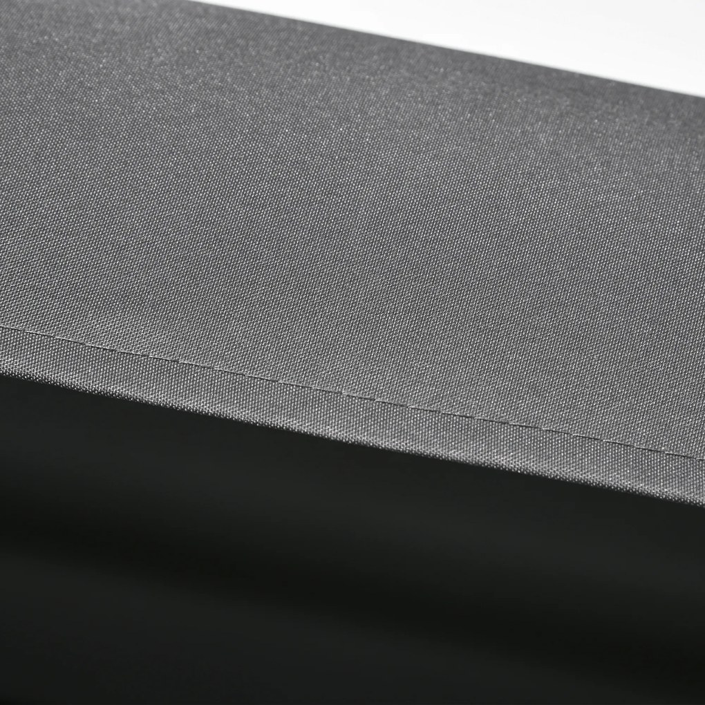 Outsunny Huśtawka Hollywood dla 2 osób, ogrodowa z regulowanym dachem, do 220 kg, 145 x 116 x 172 cm, Ciemnoszary