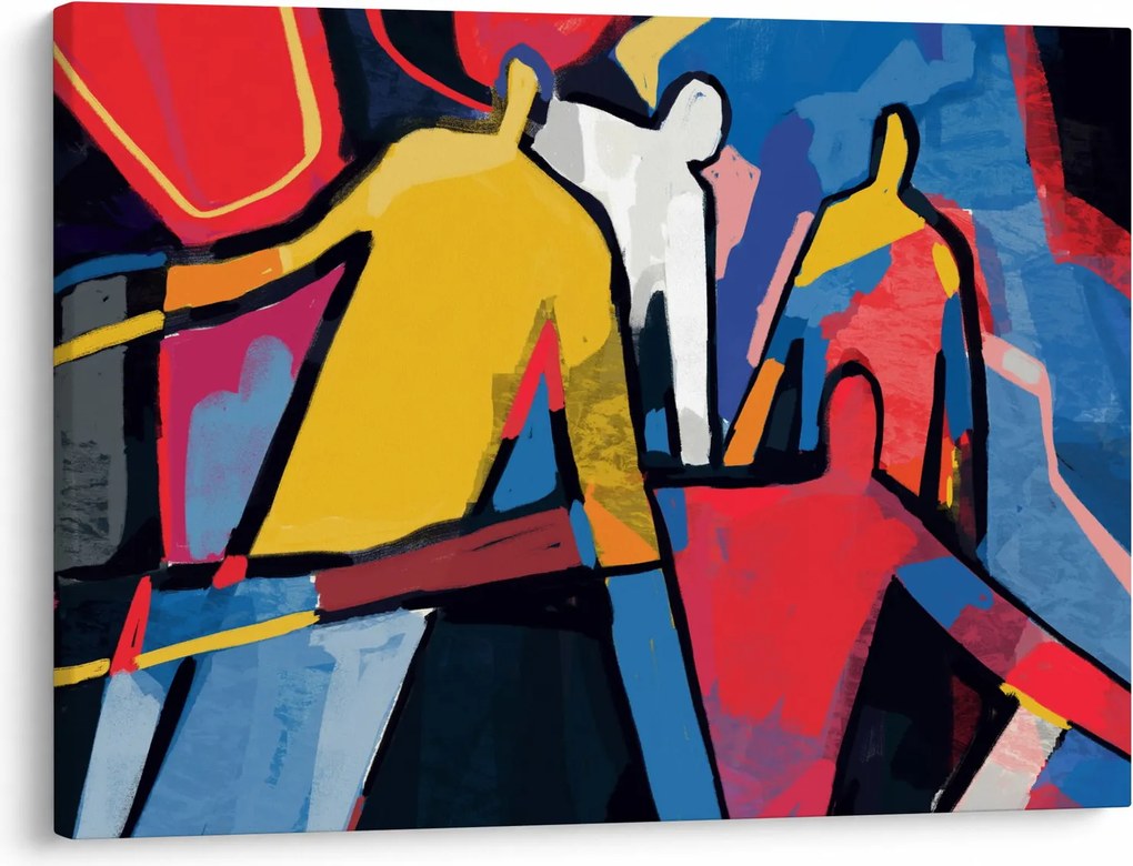 Obraz - Abstrakcja mężczyzn (70x50 cm)