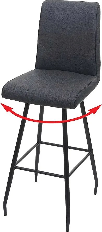 Obrotowy stołek barowy MCW-H72,  ciemnoszary