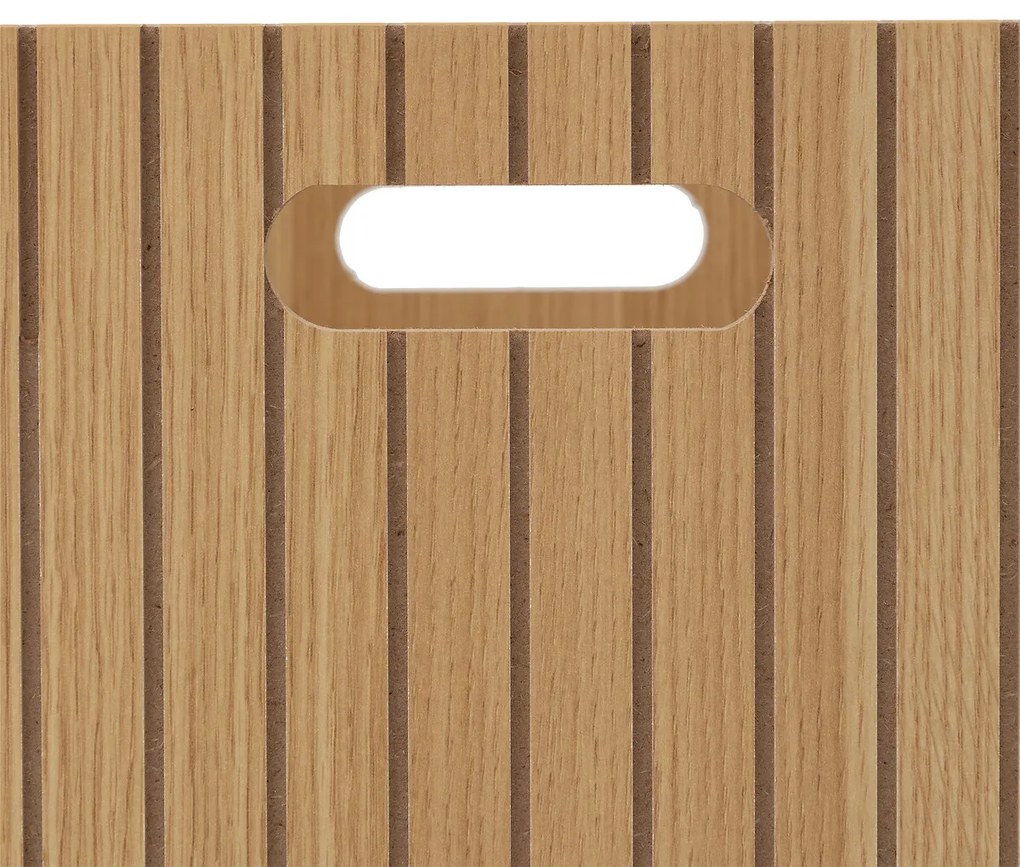 Kosz z MDF z uchwytami TASSO, 31 x 31 cm