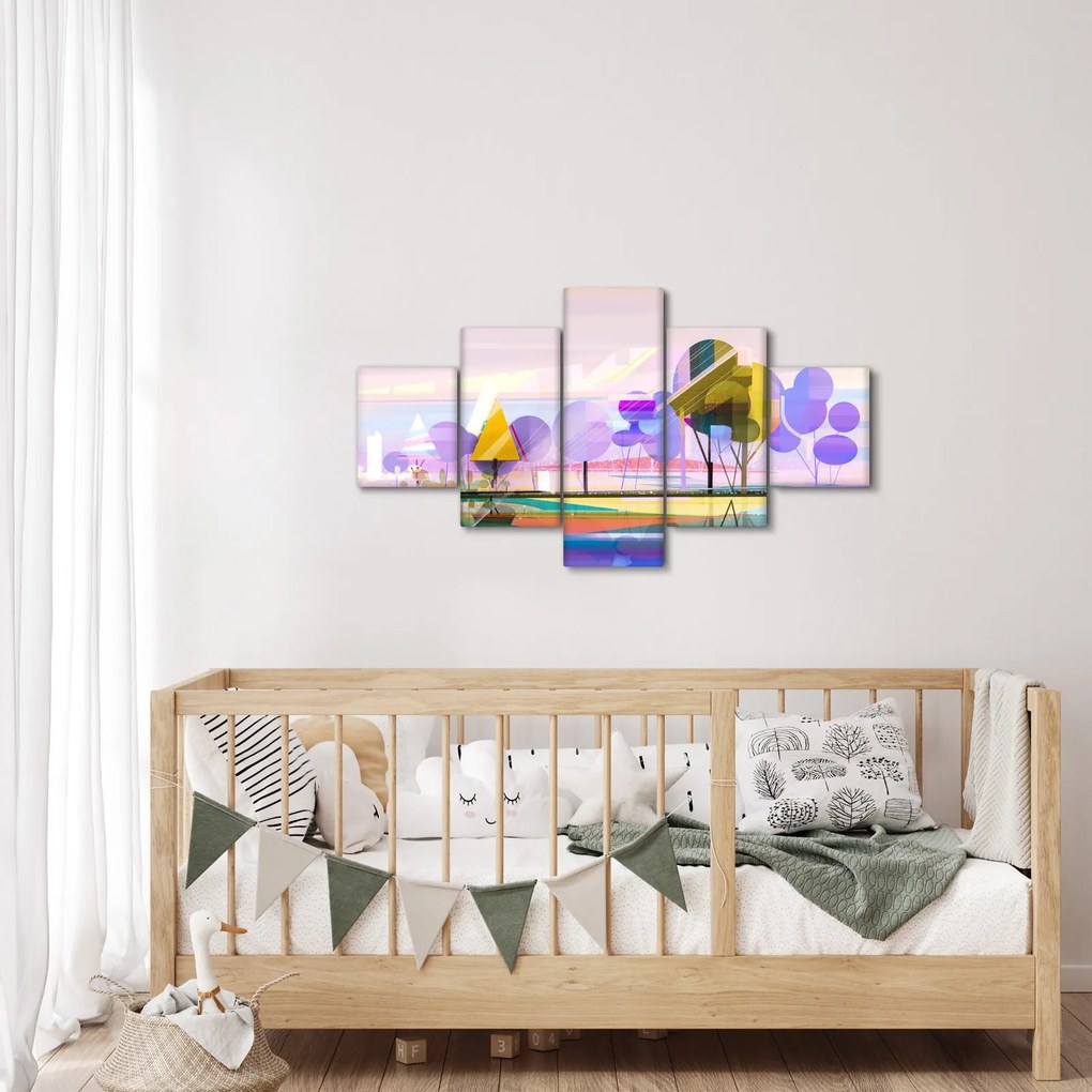 Obraz - Abstrakcja, krajobraz (125x70 cm)