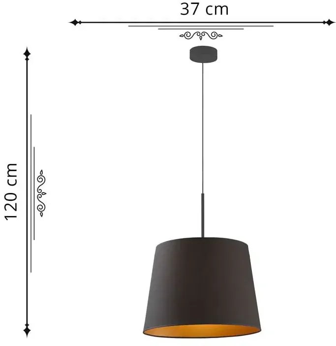 Nowoczesny żyrandol na złotym stelażu - F6-F00