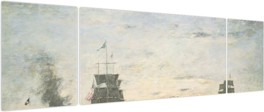 Obraz - Eugène Boudin, Entrance to the Harbor, Le Havre, reprodukcje (170x50 cm)