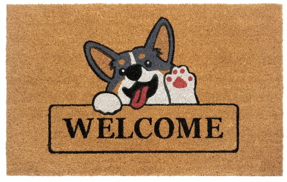 Wycieraczka z włókna kokosowego 75x45 cm Welcome & Dog – Hanse Home