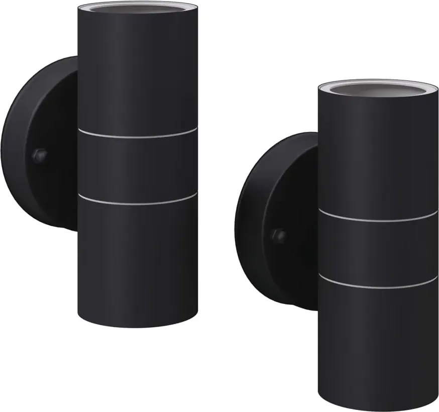 2 zewnętrzne kinkiety w kolorze czarnym - O-006 F4-P40