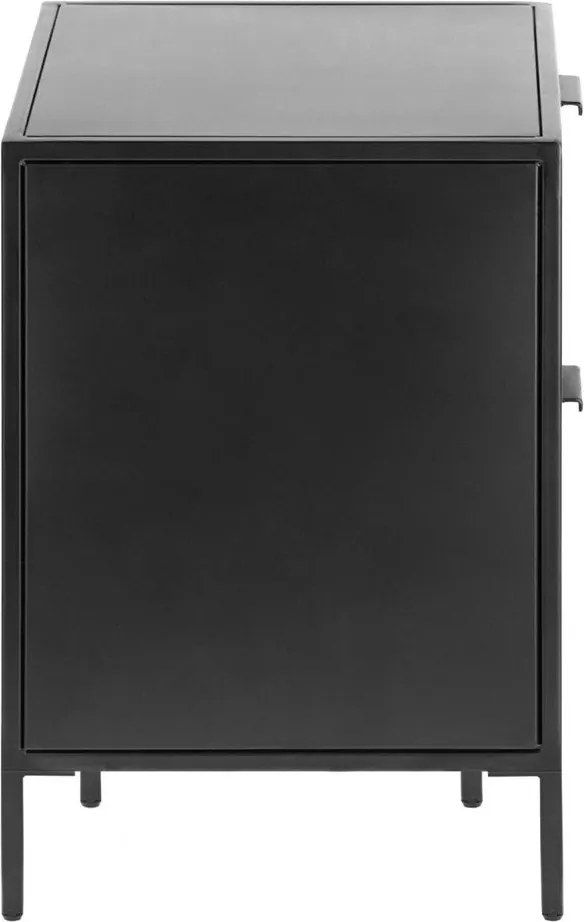 Czarna stalowa szafka nocna Shantay – Kave Home