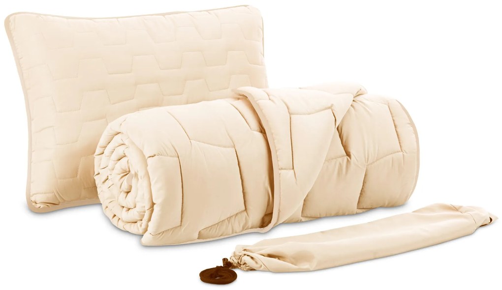 Zestaw poduszka i kołdra AdaptiveGo 140x200 cm kremowy