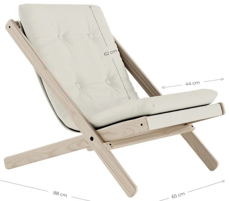 Fotel rozkładany Karup Design Boogie Raw/Beach Blue