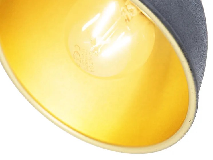 Industrialna lampa ścienna betonowa z miedzią regulowana - Liko