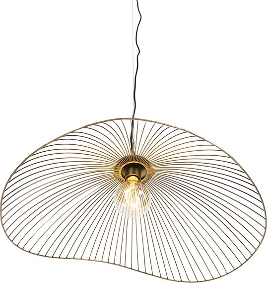 Designerska lampa wisząca mosiądz 64 cm - Pia