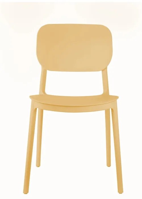 Żółte plastikowe krzesło Cheer – Leitmotiv