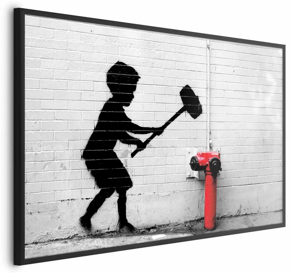 Plakat Zniszczyć hydrant 42x29,7 cm z ramą czarną bez marginesu ARTGEIST B