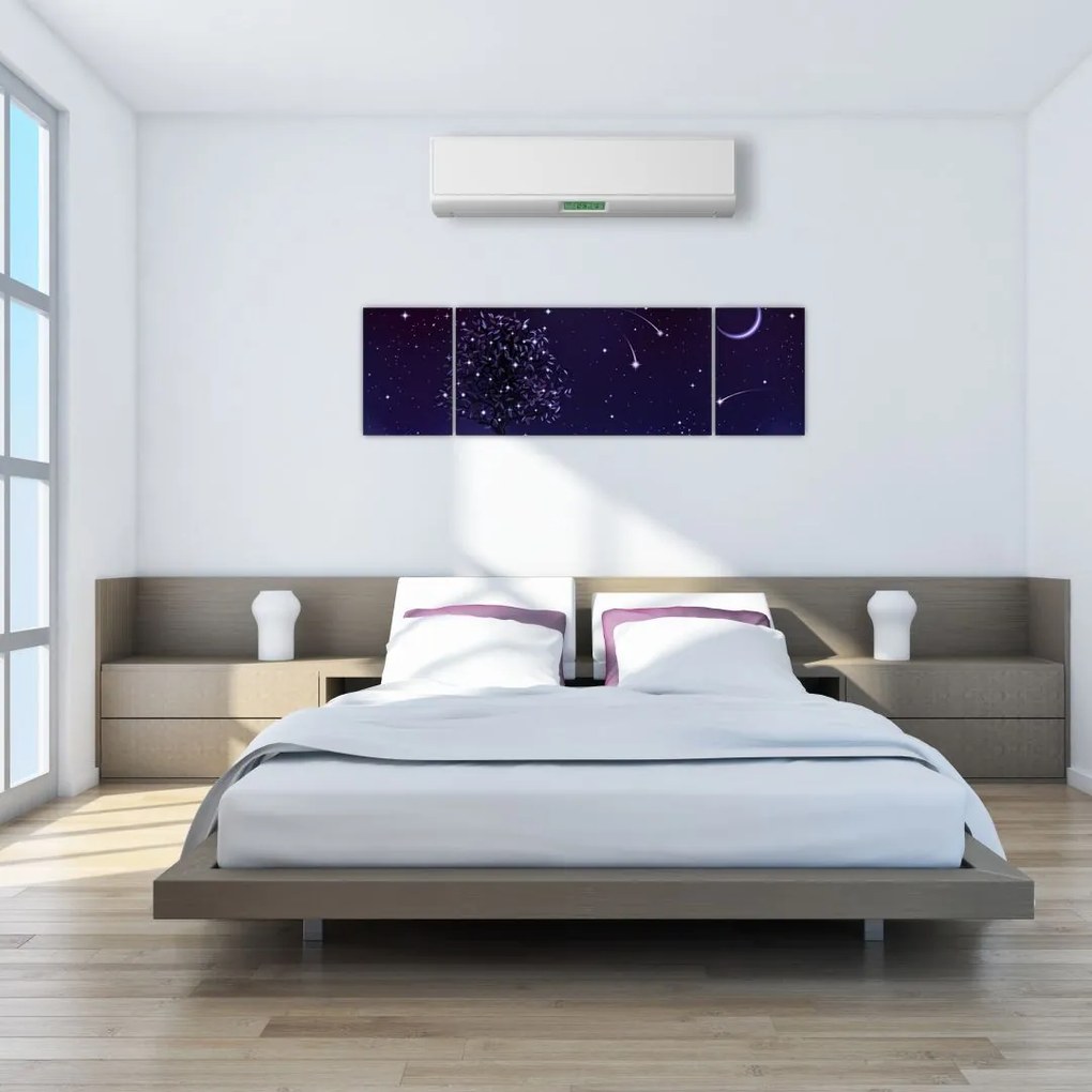 Obraz - Noc uchwycona przez ilustrację (170x50 cm)